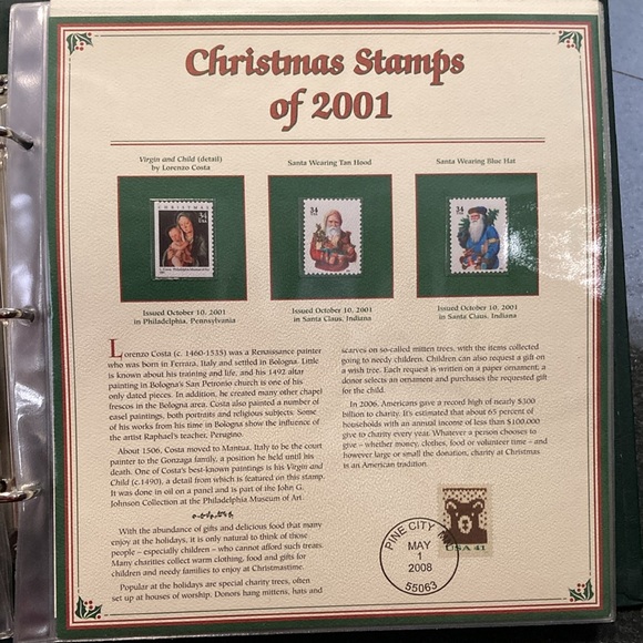 Bundle 2 Christmas Stamp Collector Panels binders - Picture 11 of 11